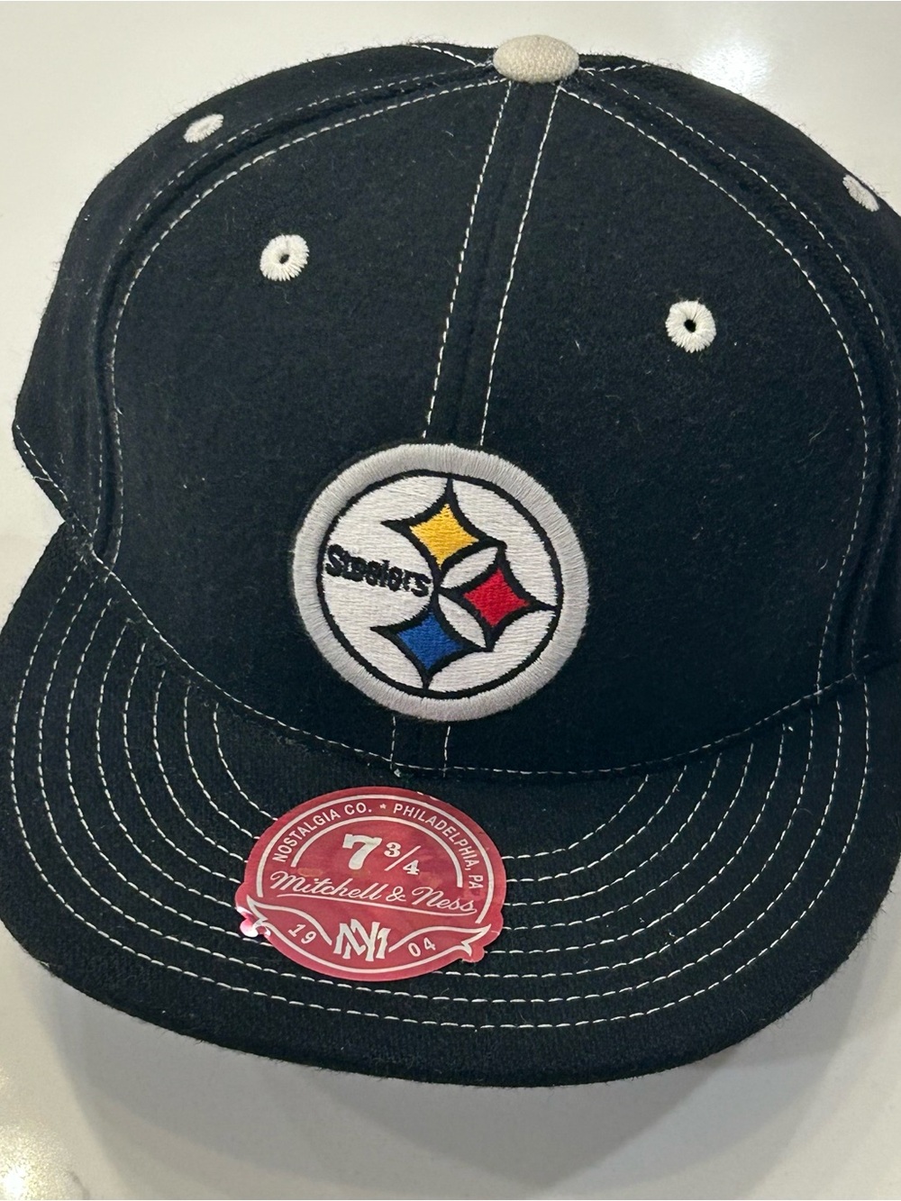 Pittsburgh Steelers Mitchell & Ness NFL Throwbacks Fitted Hat 7 3/4 Melton Wool